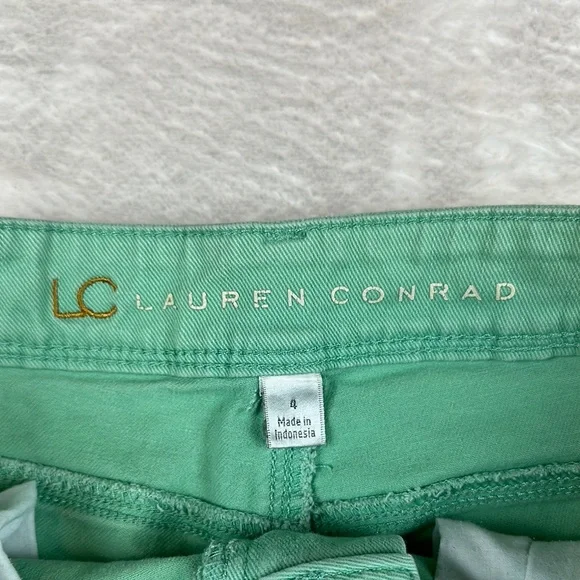 LC Lauren Conrad Green Jean Shorts - Picture 2 of 12